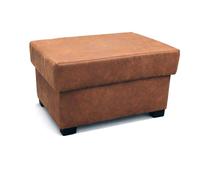 Furnishings For Less UK Oakland Tan Leather Look Storage Footstool in Light Tan Furnishings For Less UK Light Tan