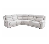 Furnishings For Less UK Orson Beige 5 Seater Electric Recliner Corner Sofa Console Furnishings For Less UK Beige