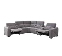 Furnishings For Less UK Oxley Grey 5 Seater Electric Recliner Corner Sofa Bluetooth Speakers Furnishings For Less UK Grey