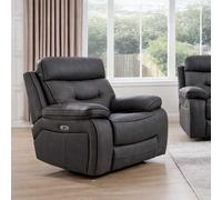 Furnishings For Less UK Renzo Grey Recliner Armchair Electric With Usb Charging Port
