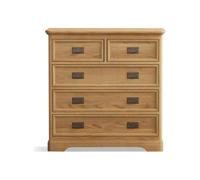Furniture 48 Ashton Solid Oak 2 Over 3 Chest Of Drawers