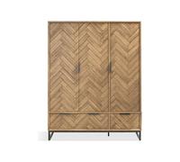 Furniture 48 Roman Solid Oak Triple Wardrobe