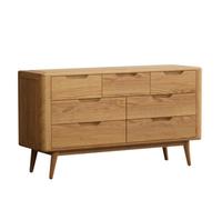 Furniture 48 Selka Solid Oak 3 Over 4 Wide Chest Of Drawers
