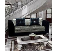 Bella Crushed Velvet 3 Seater Sofa Brown-Mink