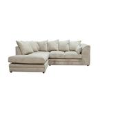 Furniture 786 Casper Fabric 4 Seater Left Hand Facing Corner Sofa in Beige Furniture 786 Beige