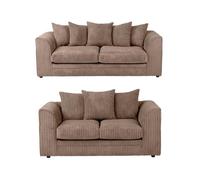 Furniture 786 Chicago Jumbo Cord 3&2 Seater Sofa Set in Camel Furniture 786 Camel