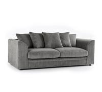 Furniture 786 Chicago Jumbo Cord 3 Seater Sofa in Grey Furniture 786 Grey