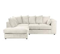 Furniture 786 Chicago Jumbo Cord 4 seater Left Hand Facing Corner Sofa in Ivory Furniture 786 Ivory