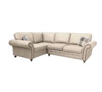 Furniture 786 Oakland Suede Leather 1c2 Corner Sofa in Stone Furniture 786 Stone
