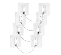 Furniture Anchors 4 Pairs No Drill Heavy Duty Anchors Fridge Lock Adjustable Self-Adhesive Safety Anti Tip Straps for Baby Proofing 220lbs Tension Earthquake Resistant Metal Straps Prevent Falling