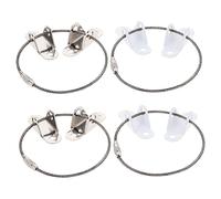 Furniture Anti Falling Connector 4 Sets White Iron Stainless Steel