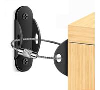 Furniture Anti Tip Kit - 3x1.5x1.5cm Cabinet Strap, Iron + Stainless Steel Strong Wire Rope, Heavy Duty Child Proofing Safety Device with Wall Fixing Nails | Secure Furniture to Wall for Tip Over Prev