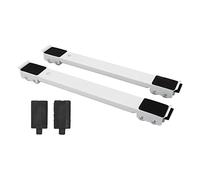Furniture Appliance Rollers Heavy Duty Extendable Steel Base with 24 Wheels for Moving Washing Machine Refrigerator Cabinet 300kg Load Bearing 2pcs Non Slip Pads Included (White)