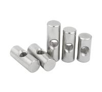 Furniture Barrel Nuts， 304 Stainless Steel Hammer Nut With Cross Hole For Wood Furniture, Multiple Sizes(M6x20 OD10mm (5pcs))