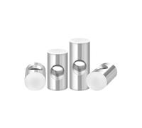 Furniture Barrel Nuts， M4 M5 M6 Stainless Steel Fastener Set Pack Of 10 Silver Multiple Sizes(M4x20 OD6)