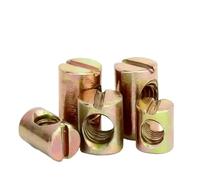 Furniture Barrel Nuts， M6 M8 Barrel Nuts Slotted Hammer Embedded Nut Iron Pack Of 10(20pcs,M6x11mm)