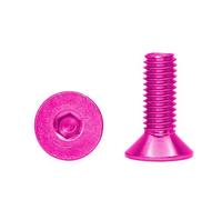 Furniture Bolts,Hexagon Screw Bolt,M3.5x18/20 Metric Color Aluminum Alloy Flat Head Countersunk Hex Screws(Pink,M3.5 x L20mm10 Pcs)