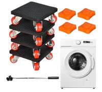 Furniture Carrier Rollers | Heavy Duty Sliding Set 500kg - 360° Rotating Device for Sofa Mattress Piano Cabinet Washing Machine Fridge Bed Table