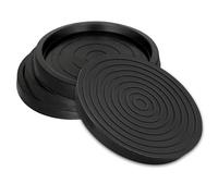 Furniture Caster Cups, Rubber Chair Leg Feet Caps Non Slip Furniture Coasters Pads Leg Floor Protectors for Carpet Bed Cabinet-4pcs