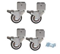 Furniture Caster,Swivel Castor Wheel,U-Shaped Fixing Plate,22mm/25mm,Suitable for Furniture, Computer Tables and Chairs (20mm)