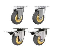 Furniture Casters 2" 3" 4" Wheels for Easy Mobility on All Floor Types Nylon Plastic PlatePerfect for Moving Heavy Items Effortlessly