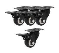 Furniture Casters Rubber Wheels, 4 Pack, 50mm, Swivel with Brake/No Brake, Durable, Quiet, Heavy-Duty, Ideal for Furniture Moving and Home Use, 40-125mm Options Available
