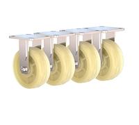 Furniture casters, Set of 4, with Brakes, Fixed Mute Castors, Double Ball Bearing, 4'' 5'' 6'' 8'', for Hand Tru(Fixed,150mm)