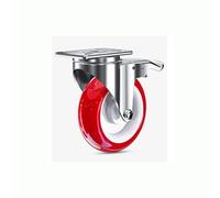 Furniture Casters with Brakes Durable Swivel Wheels for All Floor Types Bright Red Replacement Rollers for Easy Mobility and Enhanced Aesthetics.