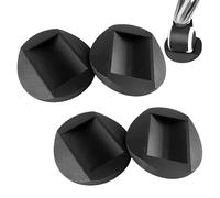 Furniture Castor Cups, 4 Pcs Bed Wheel Stoppers, Anti-Sliding Carpet Protector Cups, Rubber Caster Cups to Protect Wooden Floor, Divan Bed Sofa Chair Leg Wheel Stoppers (Black)