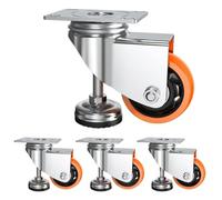 Furniture castors 4pcs Leveling Casters 3in Diameter 360 Degree Swivel Caster Wheels Adjustable With Feet For Workbench Machine Furniture