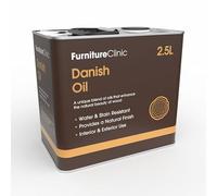 Furniture Clinic Danish Oil for Wood - Premium Finishing Oil to Enhance The Natural Beauty of Oak, Pine & Wooden Worktop Surfaces - Seal & Protect for a Satin Finish - 2.5L