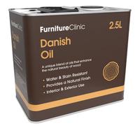 Furniture Clinic Danish Oil for Wood - Premium Finishing Oil to Enhance The Natural Beauty of Oak, Pine & Wooden Worktop Surfaces - Seal & Protect for a Satin Finish - 2.5L
