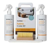 Furniture Clinic Fabric Care Kit | Includes: 500ml Cleaner, 500ml Protector, Microfibre Cloth & Cleaning Brush for Use on Clothing, Carpet, Upholstery | Works on All Fabric Types