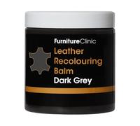 Furniture Clinic Leather Recolouring Balm - Leather Colour Restorer for Sofas, Leather Colour Repair for Faded & Scratched Leather Upholstery, Car Seats, Shoes and Clothing - 16 Colours (Dark Grey)
