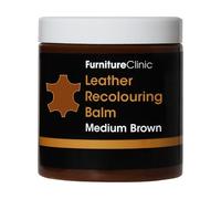 Furniture Clinic Leather Recolouring Balm - Colour Restorer for Sofas, Chairs, Car Seats & More - Covers Scratches, Scuffs & Fading - 16 Shades Available (Medium Brown)