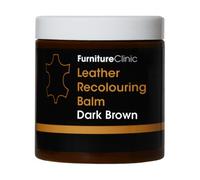 Furniture Clinic Leather Recolouring Balm - Colour Restorer for Sofas, Repair Faded & Scratched Upholstery, Car Seats, Shoes and Clothing 16 Colours (Dark Brown)