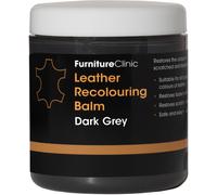 Furniture Clinic Leather Recolouring Balm - Leather Colour Restorer for Sofas, Leather Colour Repair for Faded & Scratched Leather Upholstery, Car Seats, Shoes and Clothing - 16 Colours (Dark Grey)