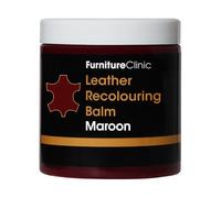 Furniture Clinic Leather Recolouring Balm - Leather Colour Restorer for Sofas, Leather Colour Repair for Faded & Scratched Leather Upholstery, Car Seats, Shoes and Clothing - 16 Colours (Maroon)