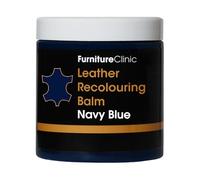 Furniture Clinic Leather Recolouring Balm - Leather Colour Restorer for Sofas, Leather Colour Repair for Faded & Scratched Leather Upholstery, Car Seats, Shoes and Clothing - 16 Colours (Navy Blue)