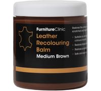Furniture Clinic Leather Recolouring Balm - Leather Colour Restorer for Sofas, Leather Colour Repair for Faded & Scratched Leather Upholstery, Car Seats, Shoes and Clothing - 16 Colours (Medium Brown)
