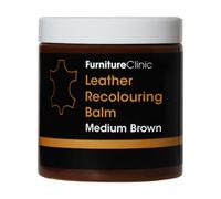 Furniture Clinic Leather Recolouring Balm - Leather Colour Restorer for Sofas, Leather Colour Repair for Faded & Scratched Leather Upholstery, Car Seats, Shoes and Clothing - 16 Colours (Medium Brown)