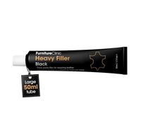 Leather Repair Filler (Black) - For Filling Holes, Scuffs, Scratches, Cracking Etc - Heavy Filler - 50ml (Packaging may vary)