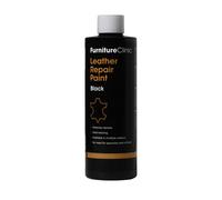 Furniture Clinic Leather Repair Paint & Dye | Self Seal Colourant for Quick and Easy Leather Repair | Suitable for Sofas, Car Seat, Shoes, Handbag, and More - Black 250ml