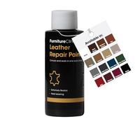 Furniture Clinic Leather Repair Paint & Dye | Self Seal Colourant for Quick and Easy Leather Repair | Suitable for Sofas, Car Seat, Shoes, Handbag, and More - Red (50ml)