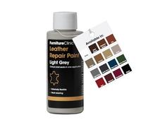 Furniture Clinic Leather Repair Paint & Dye | Self Seal Colourant for Quick and Easy Leather Repair | Suitable for Sofas, Car Seats, Shoes, Handbags - Light Grey, 50ml