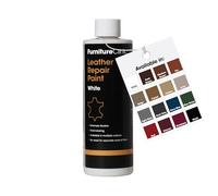 Furniture Clinic Leather Repair Paint & Dye | Self Seal Colourant for Quick and Easy Leather Repair | Suitable for Sofas, Car Seat, Shoes, Handbag, and More - White, 500ml