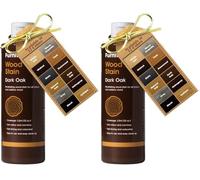 Furniture Clinic Wood Stain (Dark Oak) - Fast Drying, Highly Concentrated, and Easy-to-Apply Wood Stain for All Indoor & Outdoor Wood - Water Based & Non-Toxic - 1L (Pack of 2)