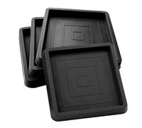 Furniture Coasters Cups, Rubber Furniture Feet Caster Cups Floor Protectors Square Table Chairs Legs Cup Pads for Carpet Floors Piano Sofa 4 Pcs