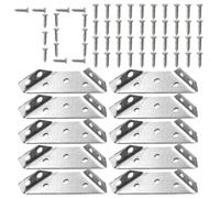 Furniture Corner Connector | Stainless Steel Corner Brackets for Wood with Screws | Angle Fasten Connector Triangle Support Frame Corner Bracket for Shelf Cabinet Table Chair