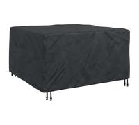 Furniture Cover Plain Black 150 x 150 x 75 cm 210D Waterproof Protective Cover for Garden Patio Balcony Outdoor Lounge Group Weatherproof Breathable Windproof